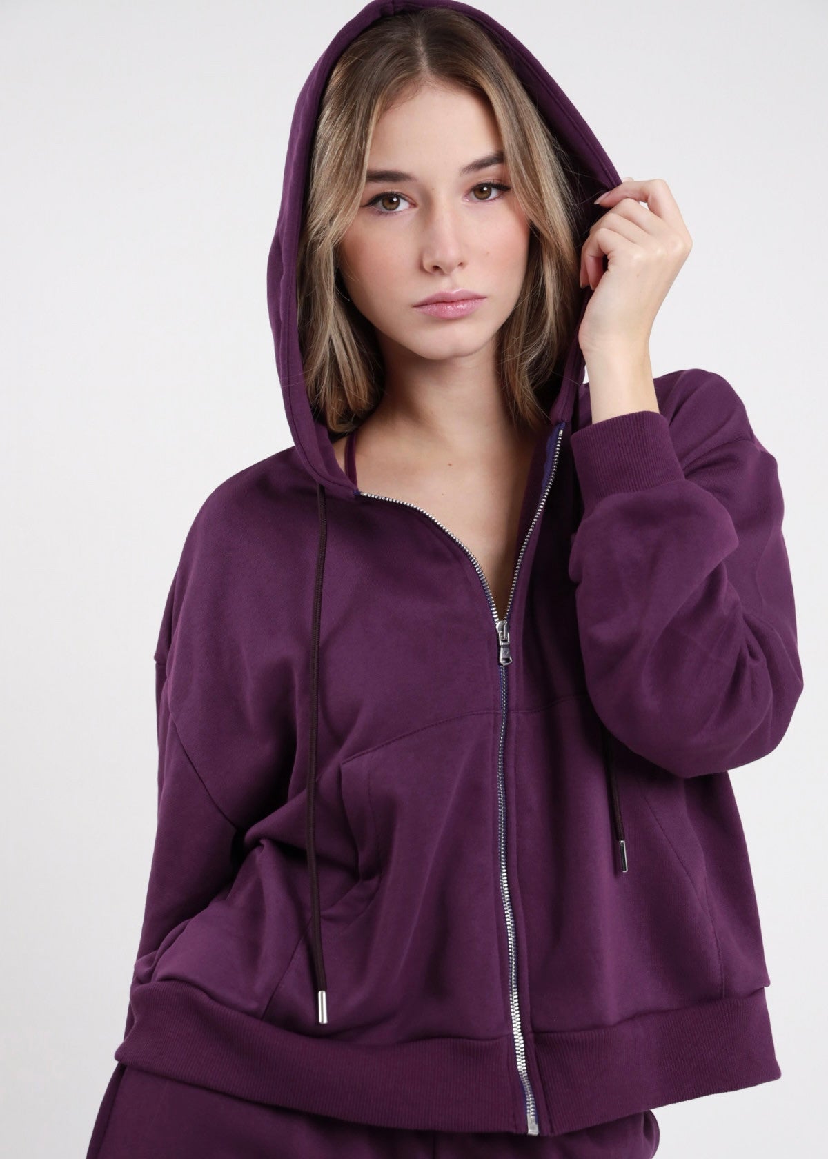 Felpa zip limited edition Plum - Susy Mix