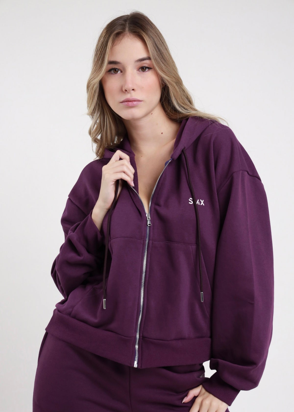 Felpa zip limited edition Plum - Susy Mix